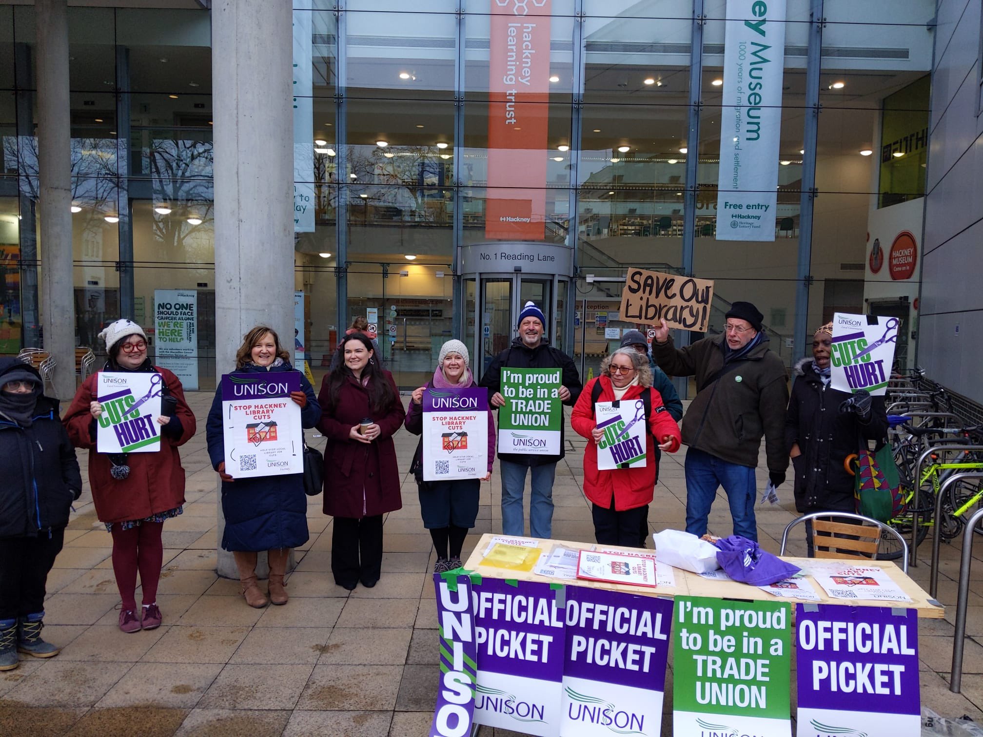 Library staff at Hackney council begin first day of industrial action