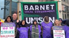 Barnet mental health social workers on the picket line