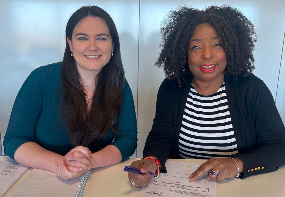 Pictured from left to right: Jo Galloway, Regional Secretary; Yvonne Green, Regional Convenor